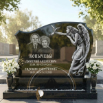 Мемориальный памятник с ангелом на двоих Д-24